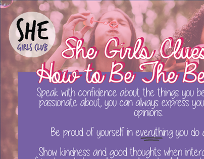 She Girls Club NMP & Live Brief 2015 (Uni project)