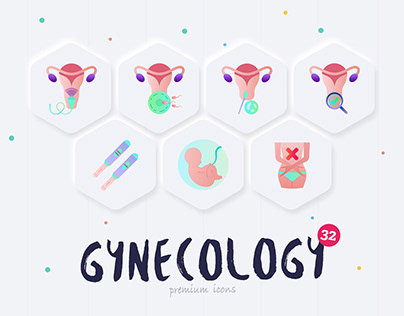 Gynecology | 32 Icons Set Hand Drawn