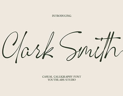 Project thumbnail - Clark Smith - Casual Script Font FREE