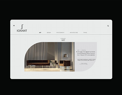 IGNANT UI/UX- web design 2021 (experimental design)