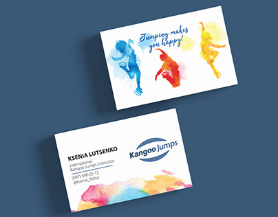 Business cards design for Kangoo Jumps instructors
