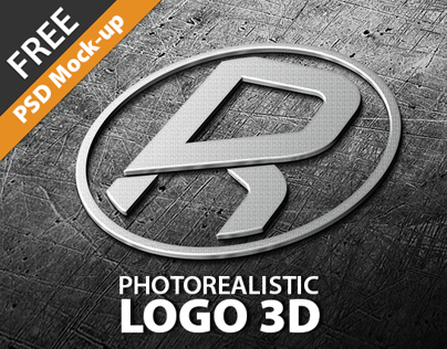 Photorealistic Logo 3D I Mock-Up I FREE