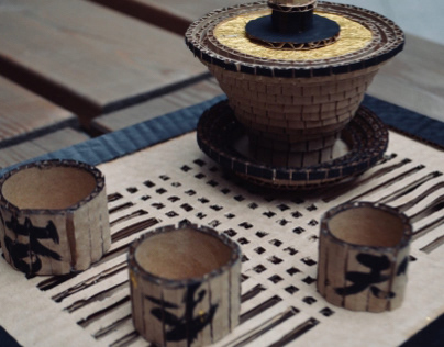 Cardboard tea ceremony