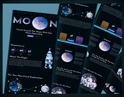Space & Moon Travel Company Website UI/UX