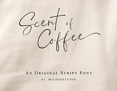 Project thumbnail - Scent of Coffee - A Handwritten cursive font