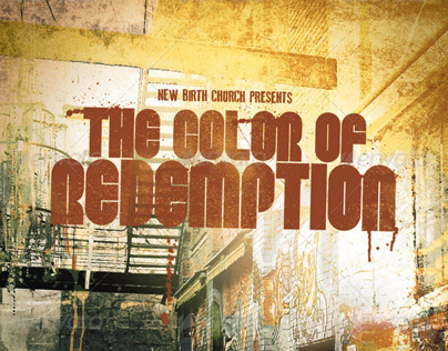 The Color of Redemption Church Flyer Template