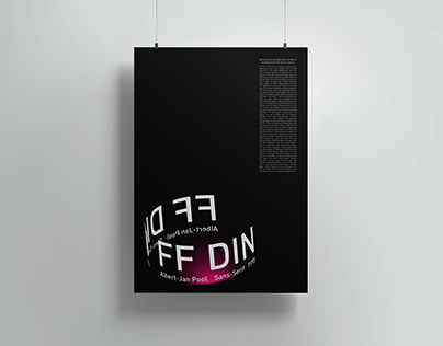 "FF DIN" Typeface Poster (Uni Assignment 2022)