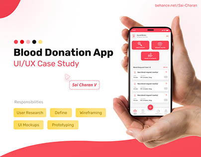 Blood Donation Mobile App - UI/UX Case Study