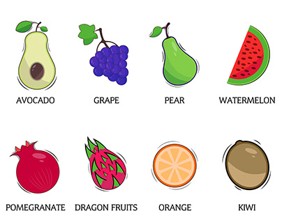 fruits vector illustration design