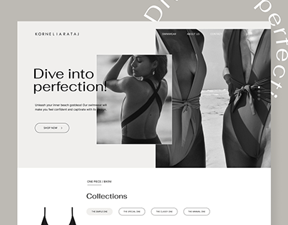 Web Design Swimwear Shop Aesthetic Online Store