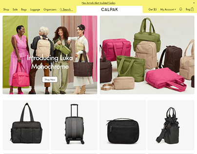 Luggage and Bangs Online Store Design