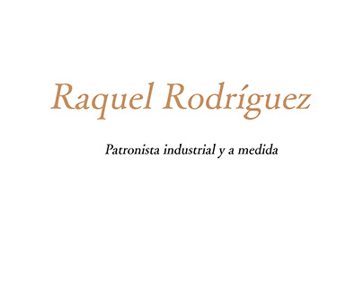 Portfolio Raquel Rodríguez