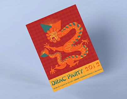Dragon Quetzalcoatl - Flyer DRAC Party Barcelona 2012