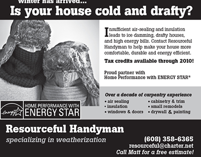 Resourceful Handyman newspaper ads
