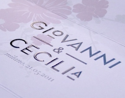 Cecilia & Giovanni - Wedding design