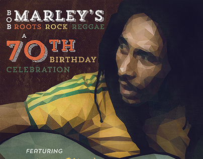 Bob Marley 70th Birthday Poster