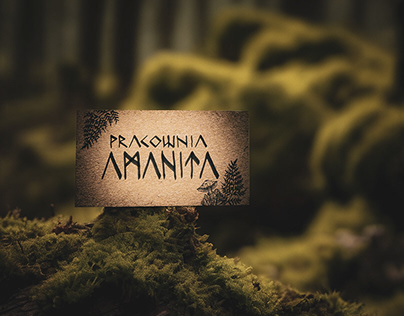 Business card, logo & stamp for Pracownia Amanita