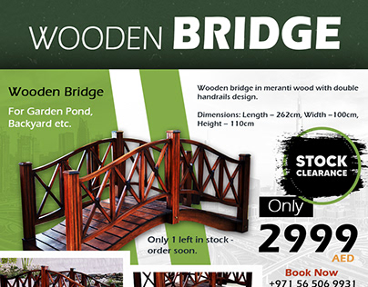 Wooden bridge banner