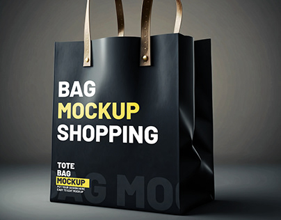 FREE tote bag shopping Elegant canvas mockup