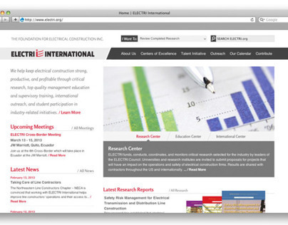 ELECTRI International Website Redesign