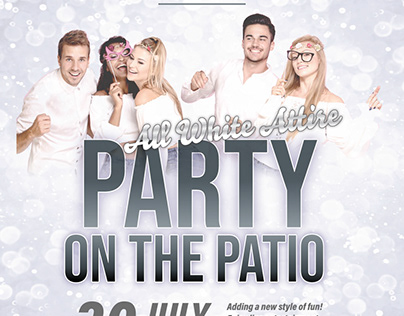 Party on the patio: All white attire