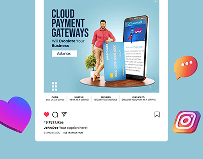 Cloud Payment Gateways Banner Design