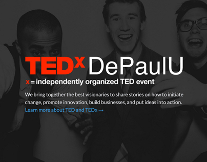TEDxDePaulU Flat Redesign