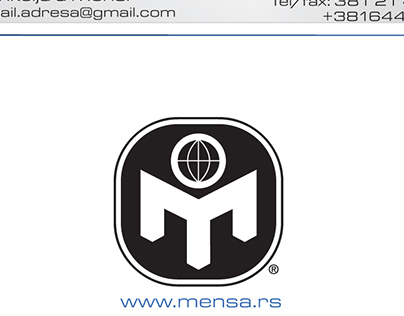 Mensa business card