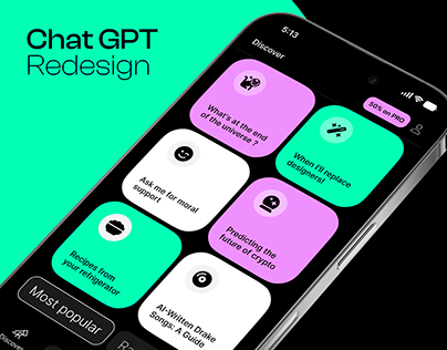 Chat GPT (Open AI) redesign