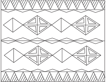 Illustrated Geometric motif