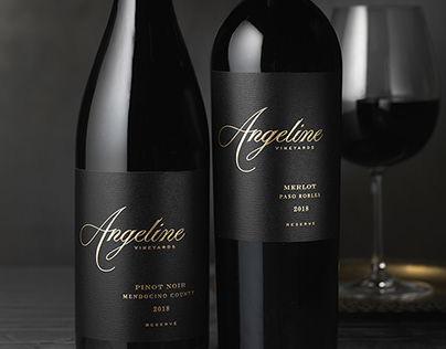 Angeline Vineyards Wine Packaging Design & Logo