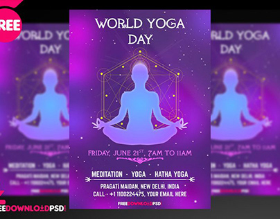 International Yoga Day Flyer + Social Media