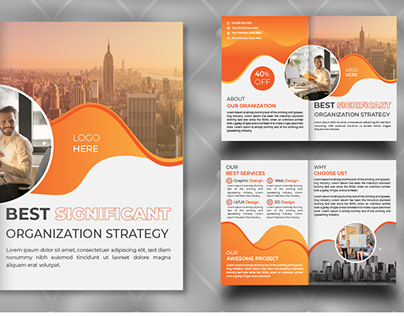 Professional Business Bifold Brochure Design Template