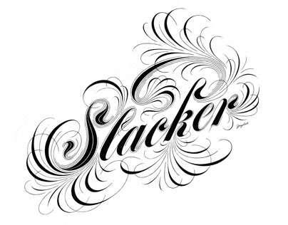 Slacker - Flourish Script Lettering