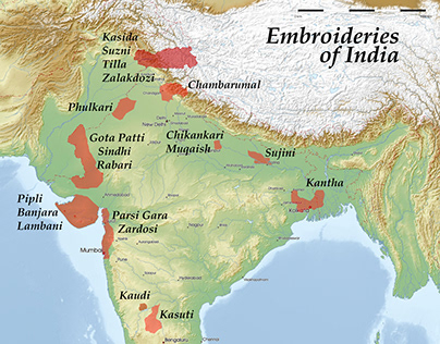 Geographical Analysis of the Embroideries of India