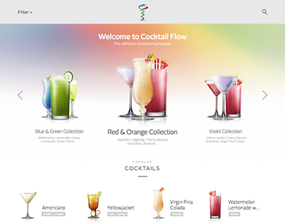 CocktailFlow website design