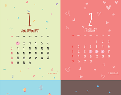 2018月曆-平面設計
