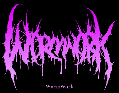 "WormWork" Death Metal Logo