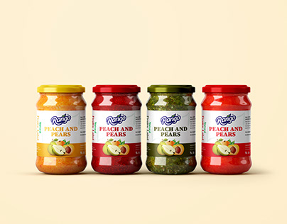 Food jar label Design