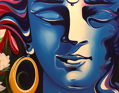 Shiva Acrylic painting