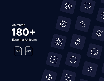 Animated Essential UI Icon set