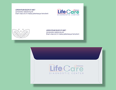 Envelope concept and logo design for diagnostic center