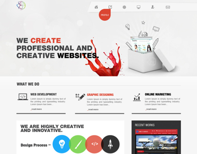 Web design for advertising agency
