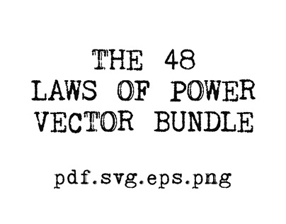The 48 Laws of Power Quotes Vector Bundle