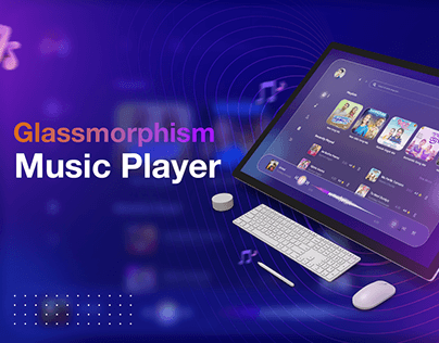 Glassmorphism Web Music Player