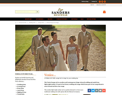 SANDERS MENSWEAR | M2 Website - Formal Suit Hire #2