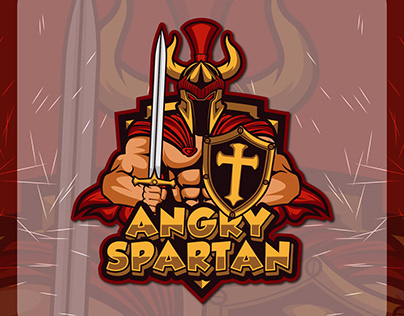 Angry Spartan Mascot Logo