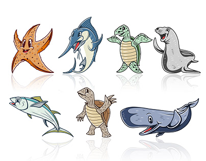 Cartoon Sea Creatures