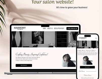 Beauty Salon website Template in squareSpace