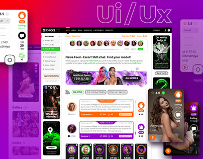 Dating Ui/Ux web & mobile design Website engine design